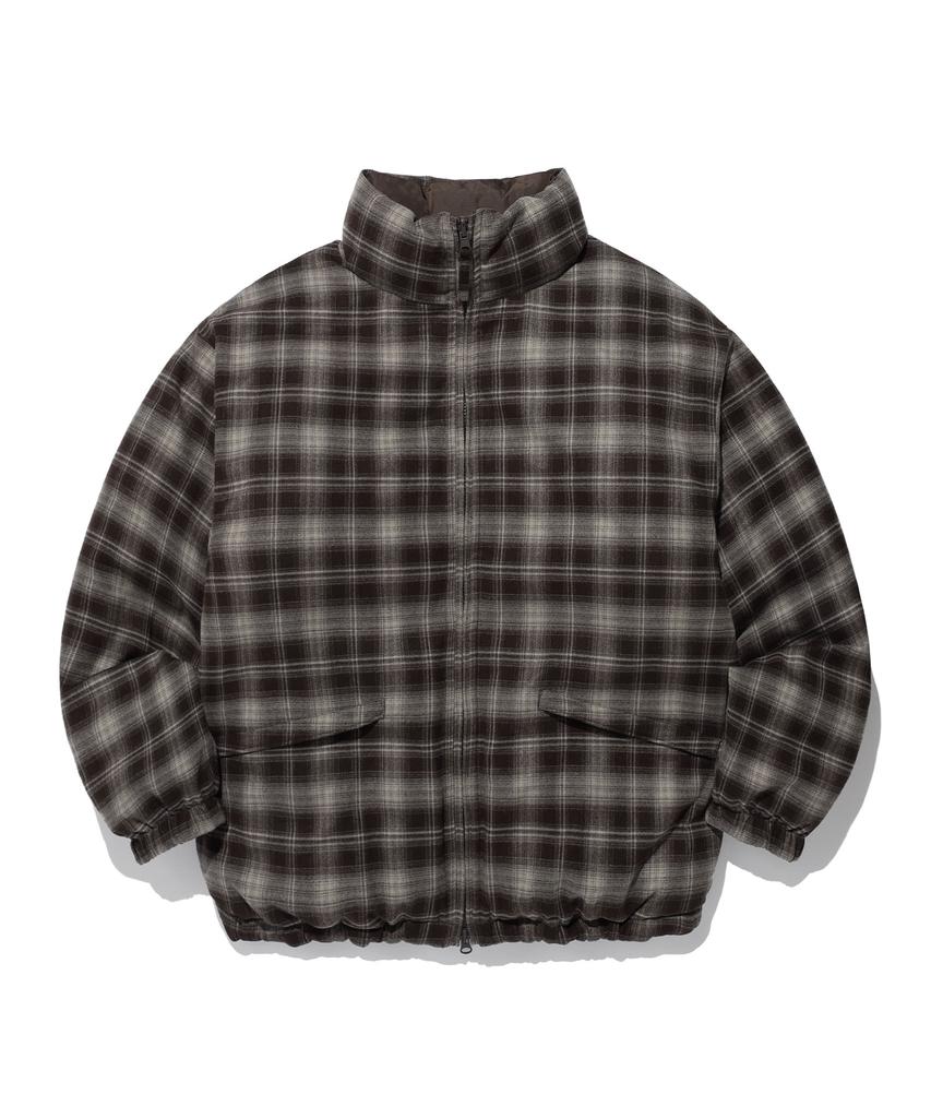 Istkunst Flannel Reversible Puffer Jacket_Brown(Ik2Ewmb900A)