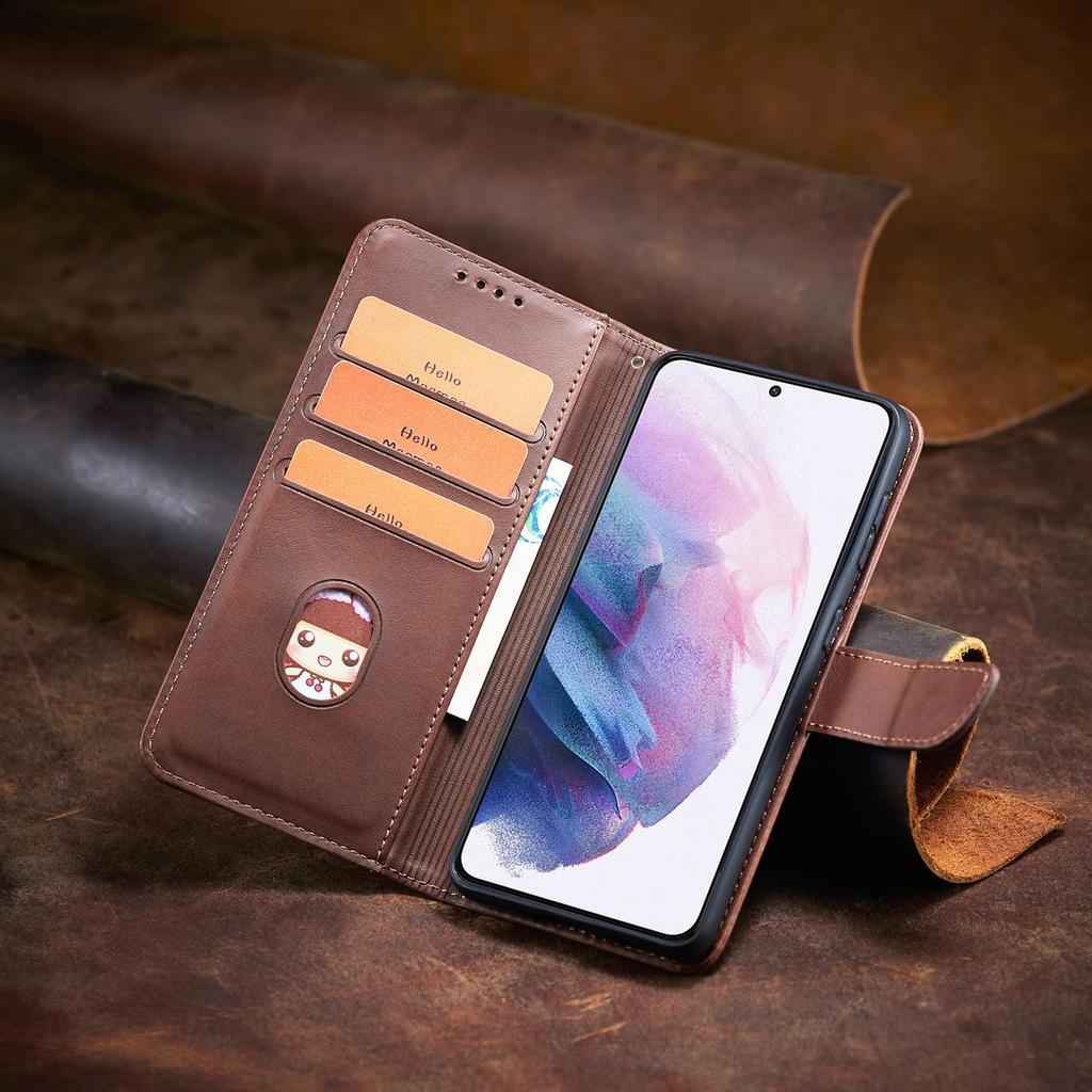 3D Embossed Food Retro Leather Phone Wallet Case Book Stand For iPhone 17 16 Pro Max Samsung Xiaomi 15T Redmi 13 Honor 400 Oppo Card Holder Flip Cover