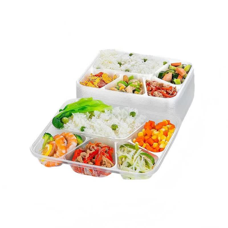 CHAHUA 5-Compartment Disposable Food Container