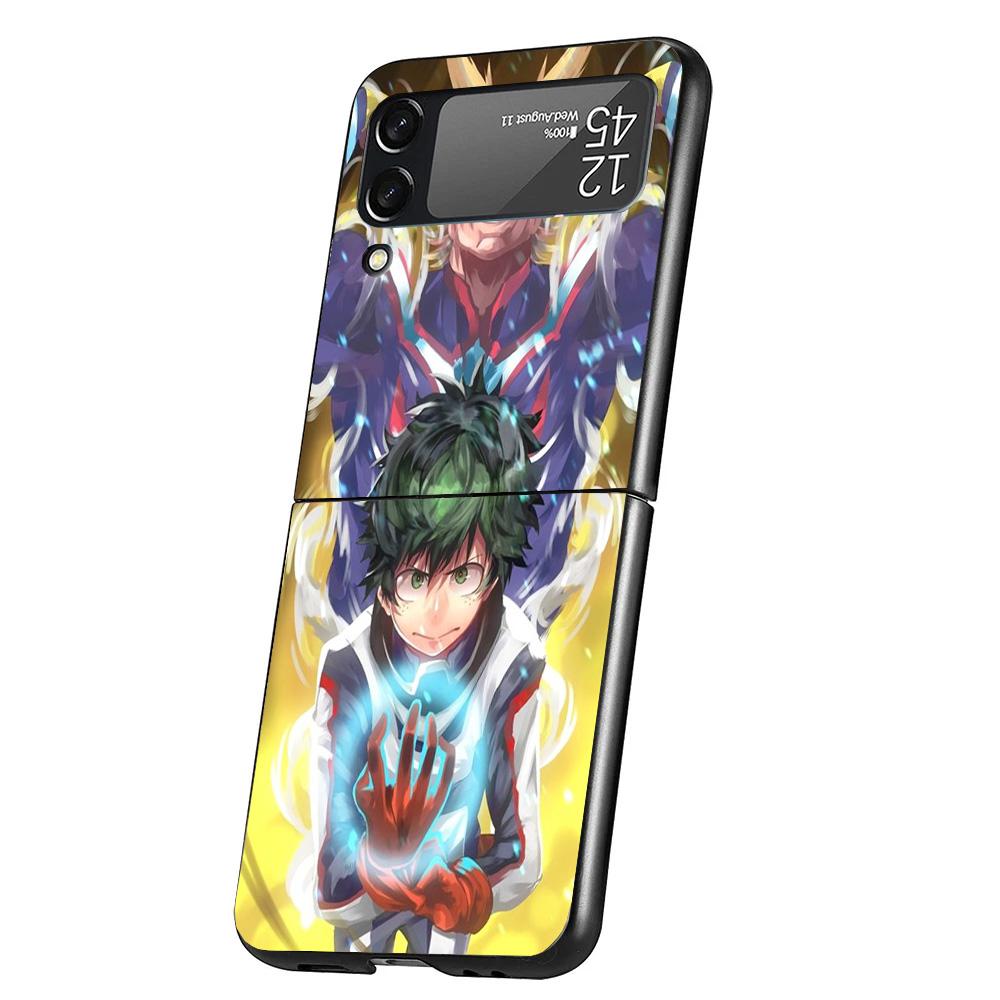 My Hero Izuku Deku Cover Phone Case For Samsung Galaxy Z Flip 7 6 5 4 3 5G Flip7 Flip6 Flip5 Flip4 Flip3 Black Fundas Shell Gala