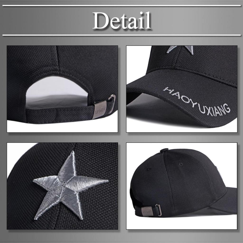 Hat Cap Star Pattern English Logo Casual Climbing Walking Men Women CAP566 [Buzz Selection] (Silver)