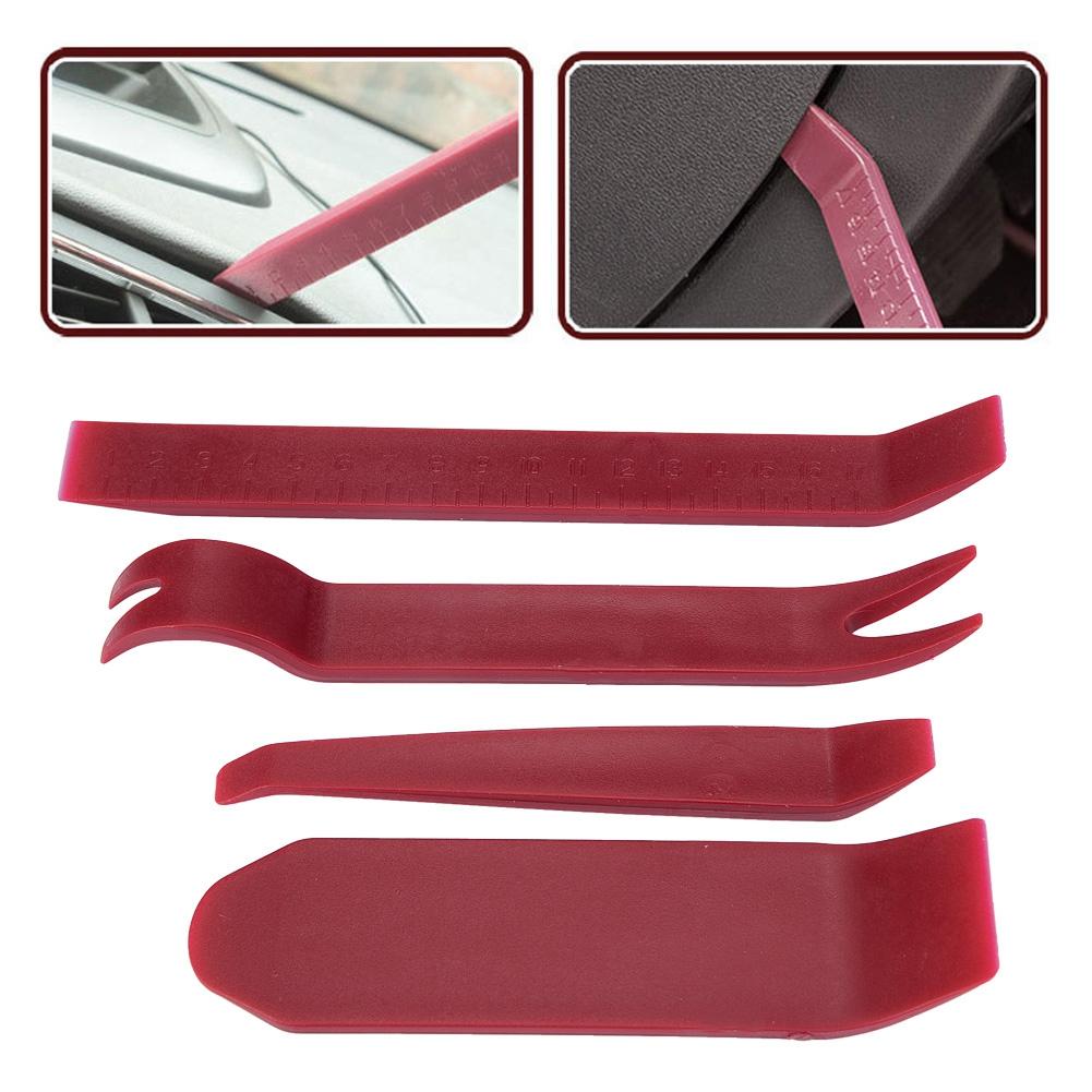 4Pcs Car Stereo Radio Pry Tools Kit Door Clip Panel Dashboard Hand Held Removal Install Tools
