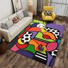Colorful Abstract Woman with Polka Dots - Non-slip Rug Suitable for Living Room and Bedroom Sofas