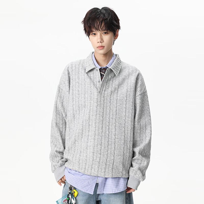 

Wassup Sohot Мужской свитшот с воротником поло в стиле колор-блок 2XL