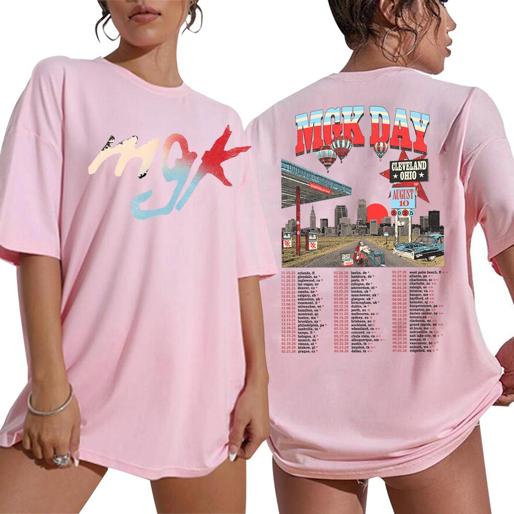 MGK Lost Americana Tour Machine Gun Kelly Shirt for Fan Gift Graphic Unisex and Women Summer Comfortable Soft Oversized Tops