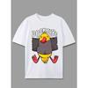 European sizes Cute Duck Tape Print American Trendy Graffiti Letter Print Short Sleeve T-Shirt