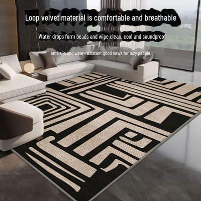 Tappeto Monocolore Durevole Impermeabile - Resistente all'Usura, Antimacchia, Base Traspirante in Cotone Lino per Soggiorno Domestico