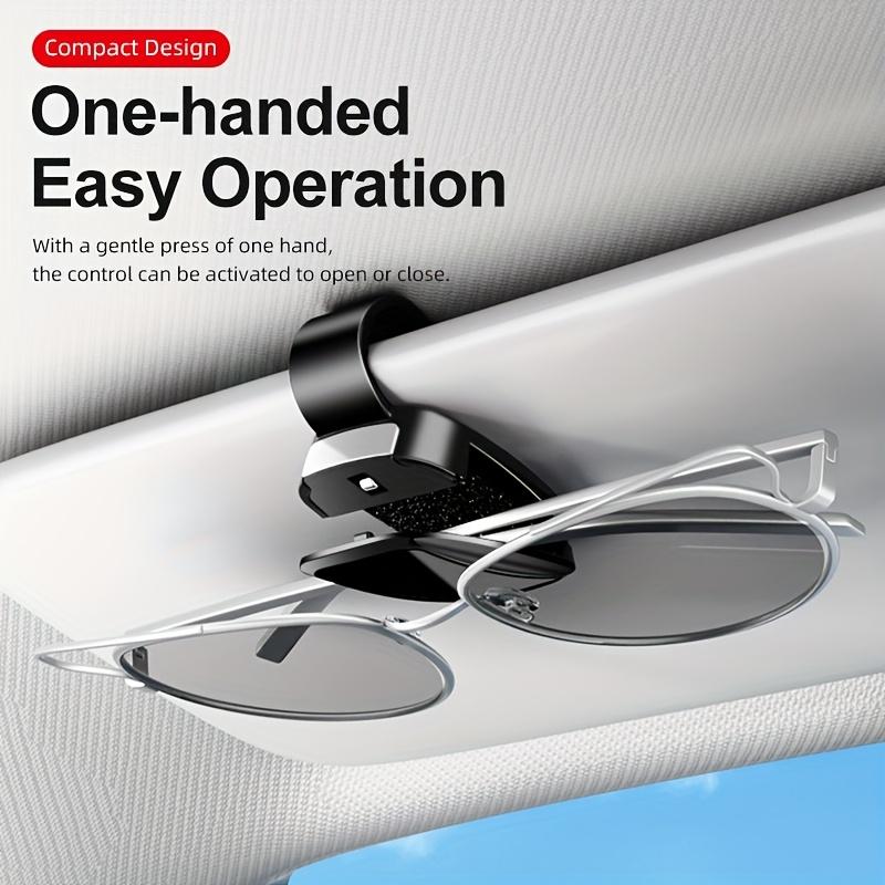 1pc YALIS Car Glasses Holder - Oval Durable ABS Resin, Easy Installation Suitable for All Models, Premium Fashion Glasses Clip