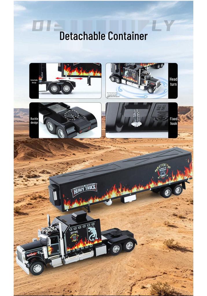1:24 Peterbilt 389 Alloy Semi-Truck Model with Pull-back, Sound, and Light Features