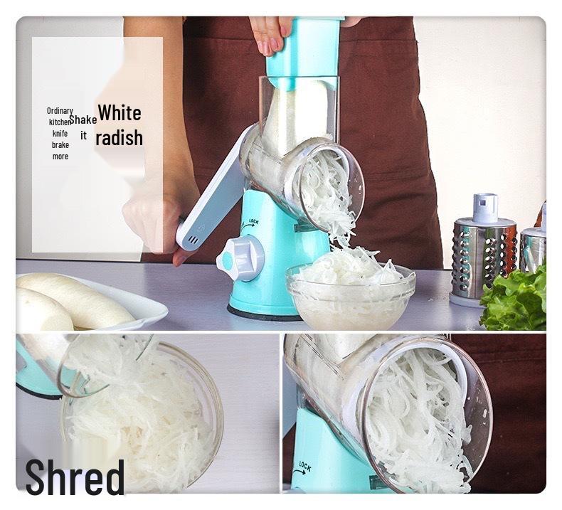 Manual Hand-Cranked Multifunctional Vegetable Cutter & Shredder