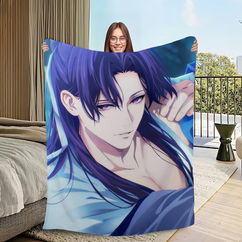 Anime The a-Apothecary d-Diaries J-Jinshi Sama Flannel Warm Soft Plush Blanket for Sofa Living Room Office Bedroom Travel Gift
