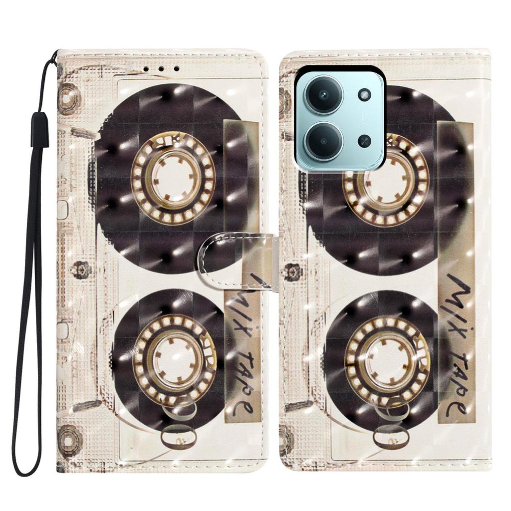 Dla Xiaomi Redmi 15C 4G (Światowy) (171mm)/Etui Poco C85 4G PU Skóra Portfel Pokrowiec na Telefon Druk Wzoru 3D