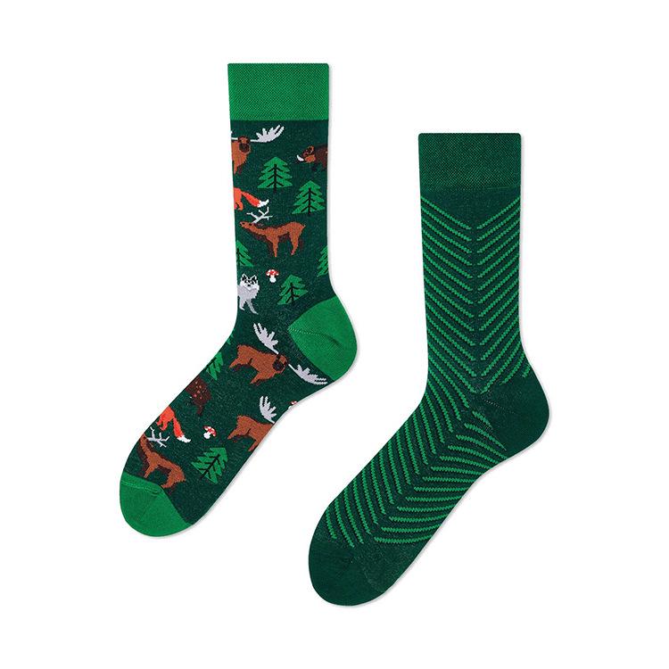 Cross-border Spring/Summer Cartoon Trendy Mid-Calf Cotton Socks - Unisex Couples