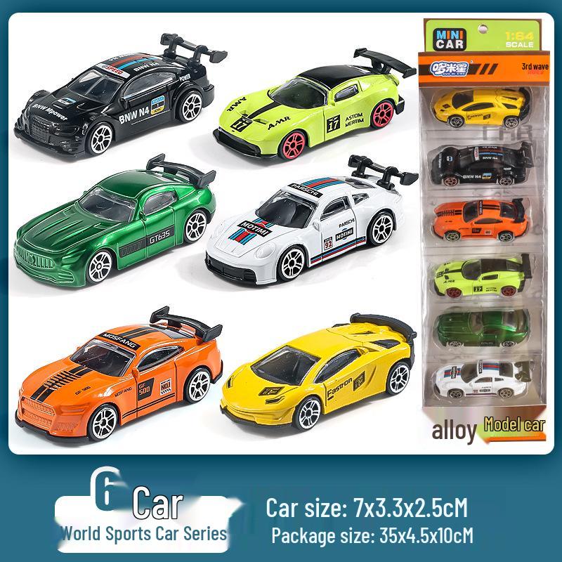 Детские классические металлические игрушечные машинки: Серия  Городское такси и гонки  - Маленькая литая модель