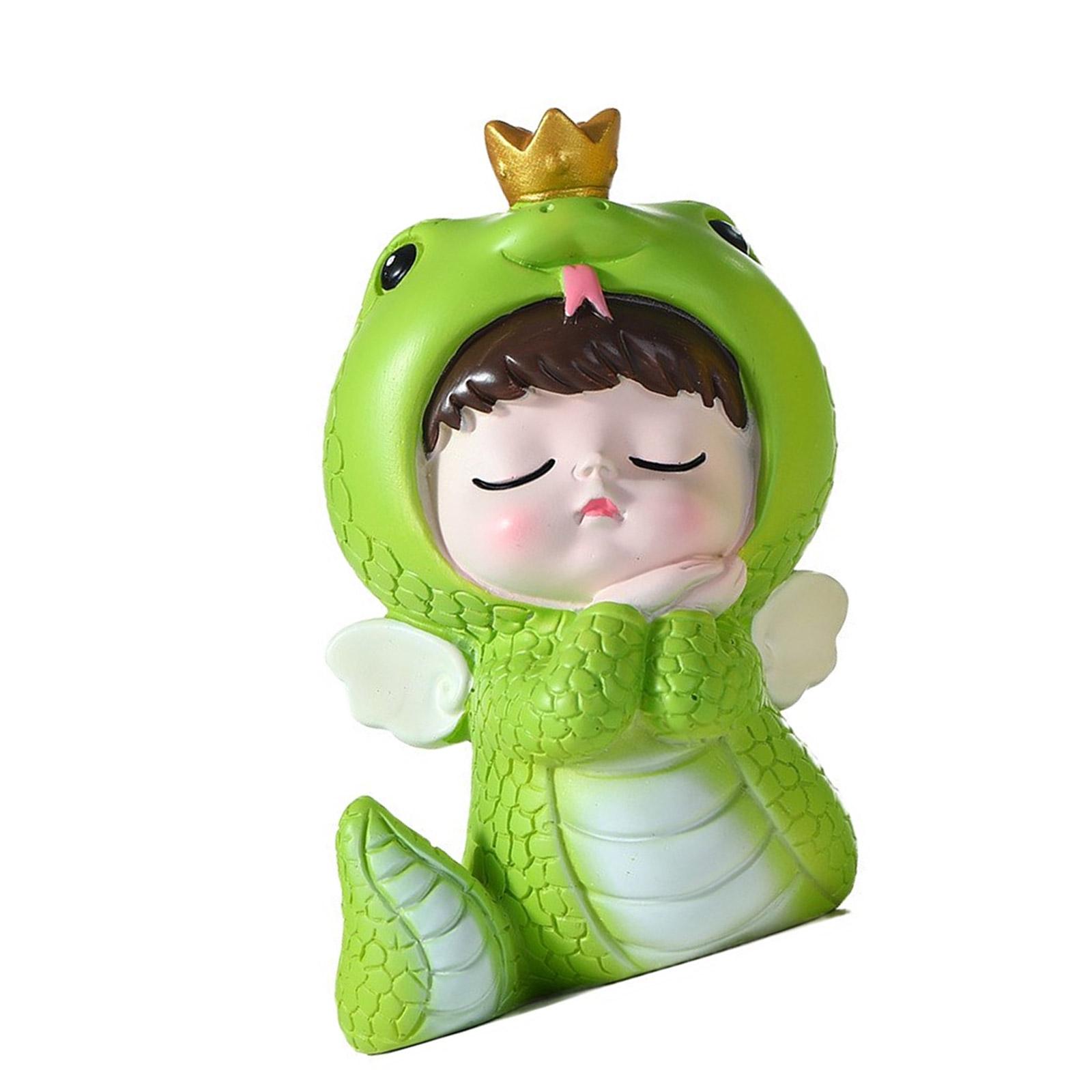 

Мультяшная Змея Фигурка Статуэтка Топперы для Торта Украшение Тема Китайского Зодиака Аксессуары для Вечеринки Смолы Орнамент B