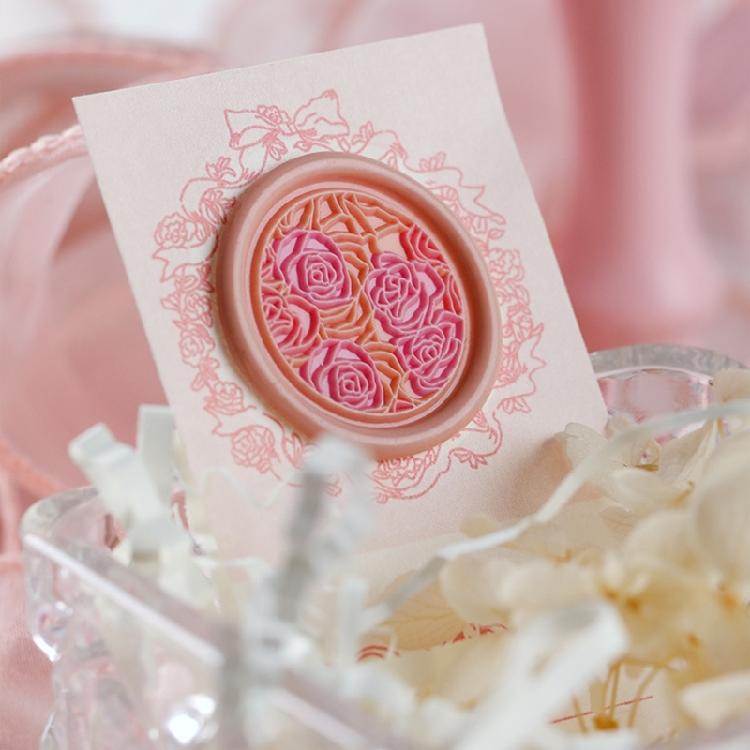 Flower Embossed Wax Seal Stamp Metal Sealing Stamp Head for Seal Envelope Valentines Card Wedding Invitation Wine Bottle