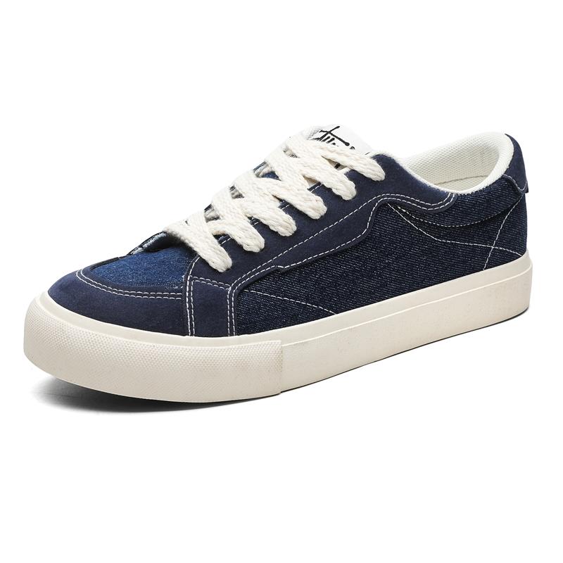Fashion Mens Cowboy canvas Shoes Breathable Trend Mens board Shoes Thick Sole Trend Comfortable student Skateboard Trainers Footwear