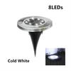 1/4pcs/8pcs Outdoor Solar Lights Buried Garden Decor 8/16LED Lamp Sunlight Power Disk Light Underground Yard Lawn Spotlight