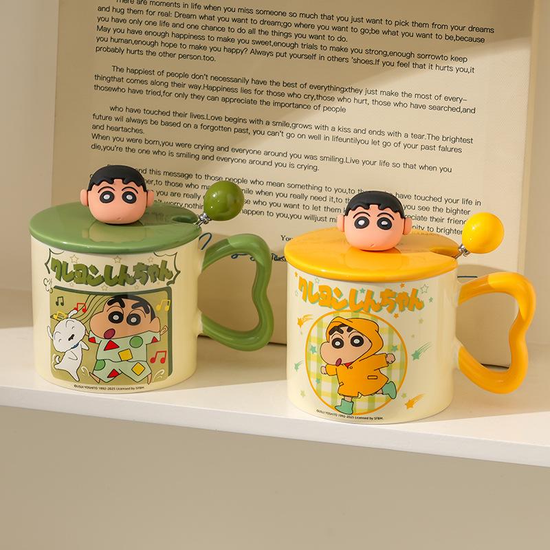 Uroczy kubek Crayon Shin Chan Kubek ceramiczny o wysokim poziomie wyglądu dla dziewcząt Kubek do kawy, mleka do biura Prezent urodzinowy