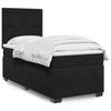 Vidaxl Letto Continentale Con Materasso, Nero, Velluto 100X200 Cm