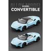 1/24 Maserati MC20 Cabrio Alloy Track Racing Car Model Diecast Metal Sports Car Vehicles Model Sound and Light Children Toy Gift