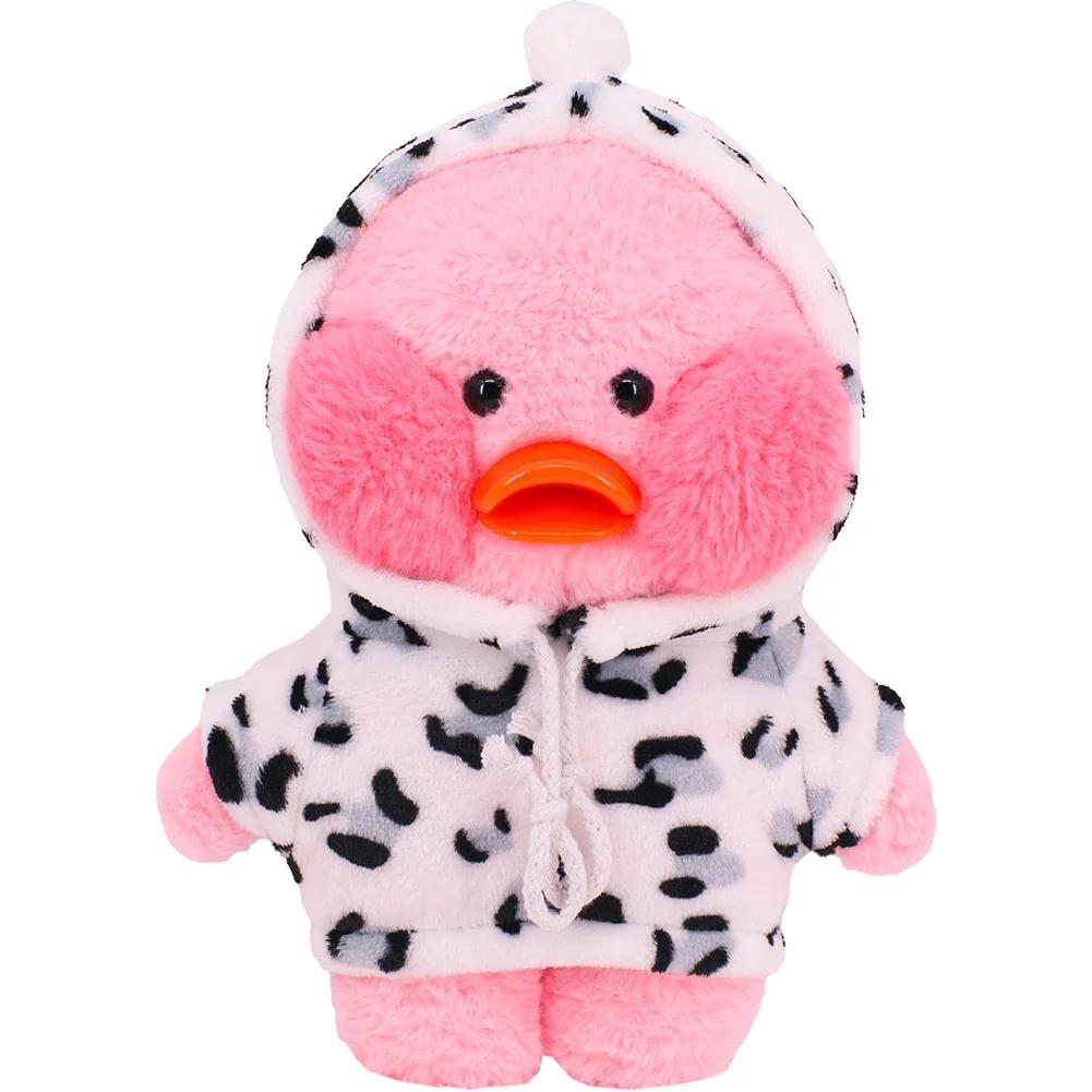 30Cm Cute Plush Doll'S Clothes Outfit Accessories For Cafe Lalafanfan Duck Clothes Doll Jumpsuit Color Match Hoodies Girl`S Gift