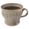 Marui Seito Shigaraki Ware Hechimon Mug, 320ml Capacity, Silver Gray Carving, Green, 3-4457