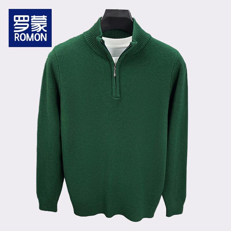 Romon Men's Half-Zip Stand Collar Sweater WLW8807