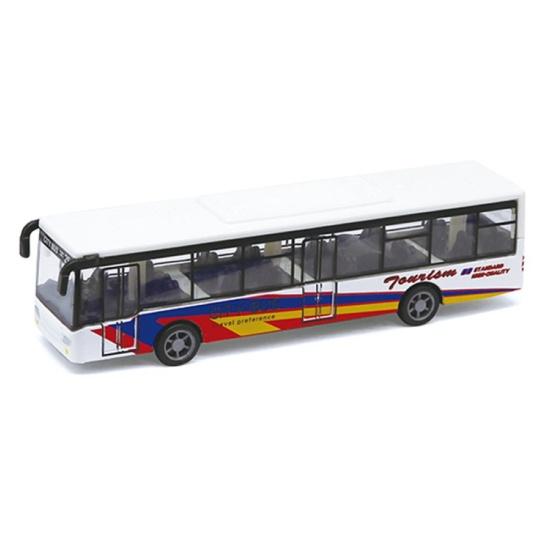 Alloy Mini Simulation Pull Back Car Bus Model Desktop Decor Kids Collectible Toy