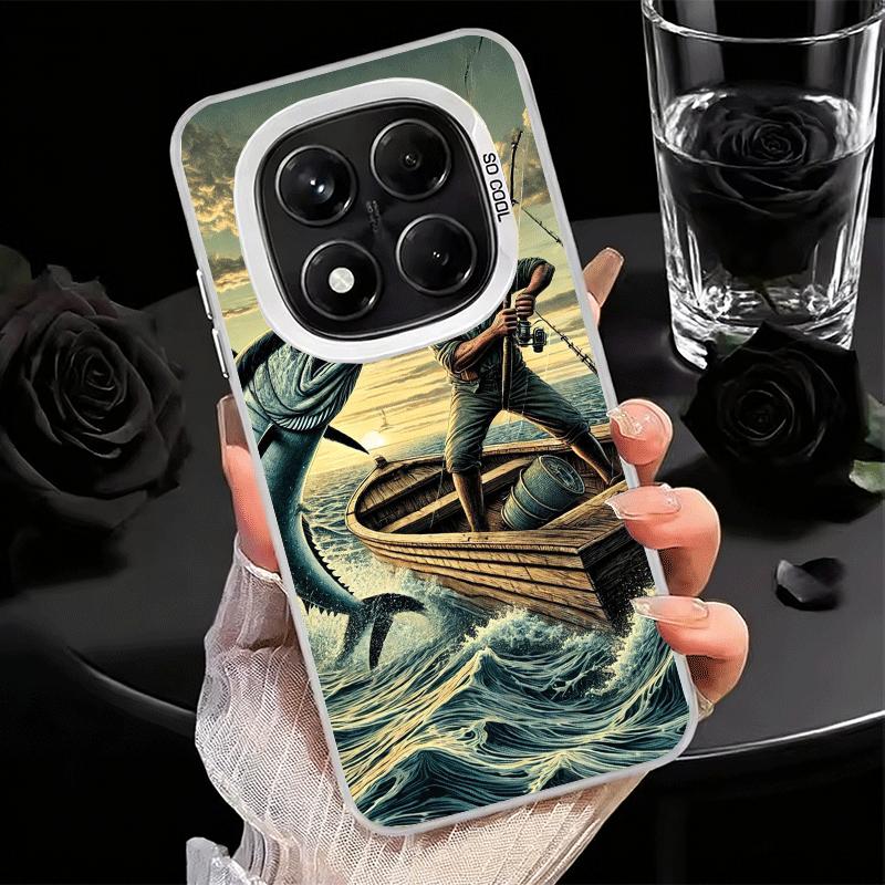 

Hunting Fishing Man Soft Phone Case for Xiaomi Redmi Note 13 14 15 Pro Plus 12S 12 11S 11 11T 10S 10 Shockproof Cover Back Shell Redmi Note14ProPlus