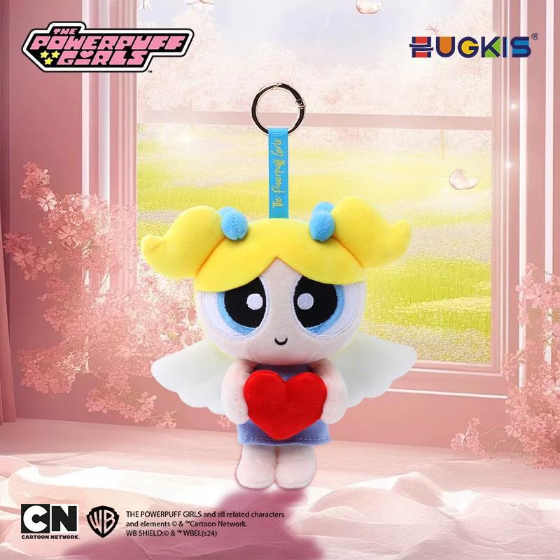 Powerpuff Girls Bubbles Plush Keychain Doll - Cute Cartoon Birthday Gift