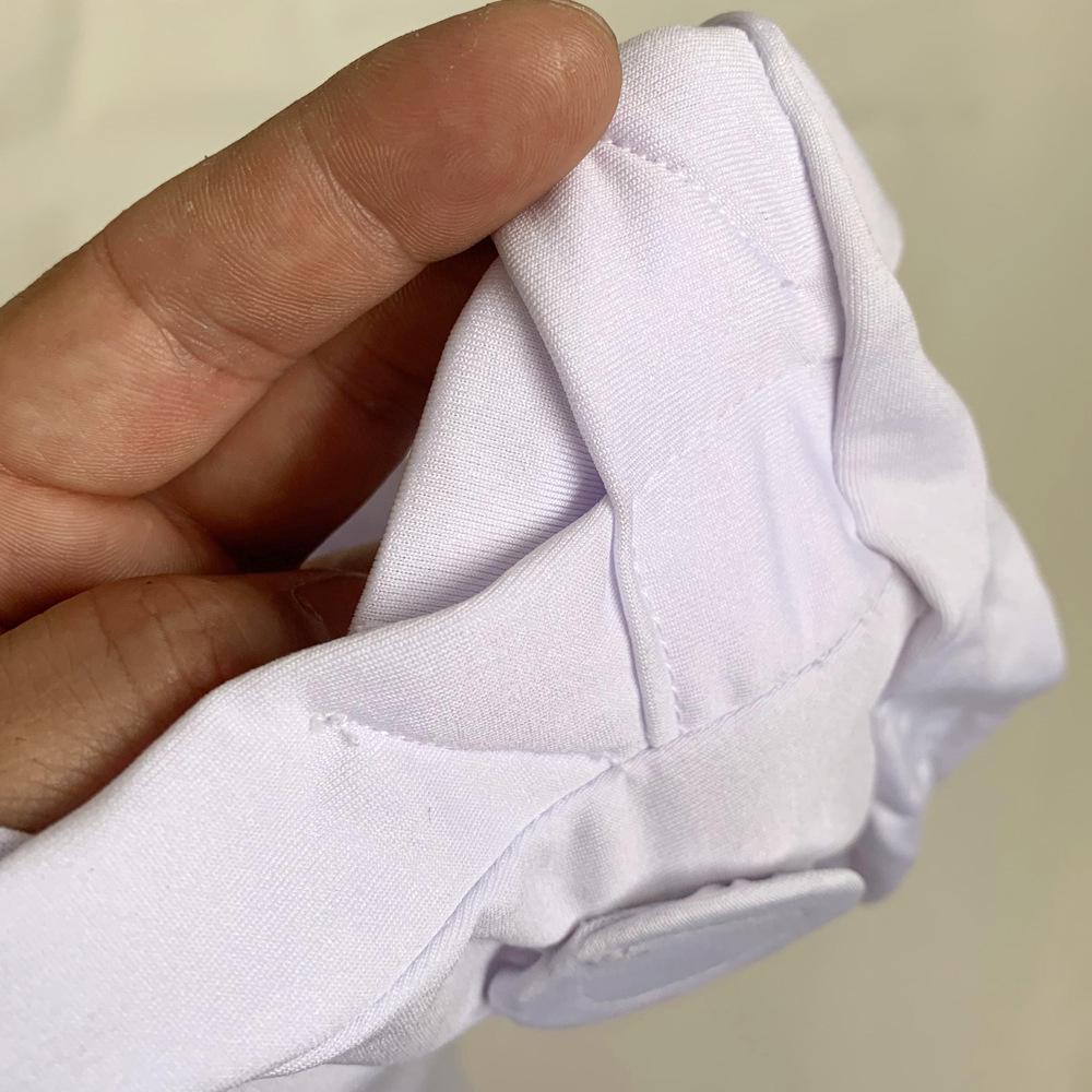 White Dustproof Head Cover Hat - Elastic Sanitary Cap for Men and Women