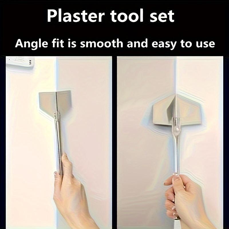 4-Piece Stainless Steel Joint Knifing Tool Set for Wall Repair and Smoothing, Metal Construction, No Electricity Required