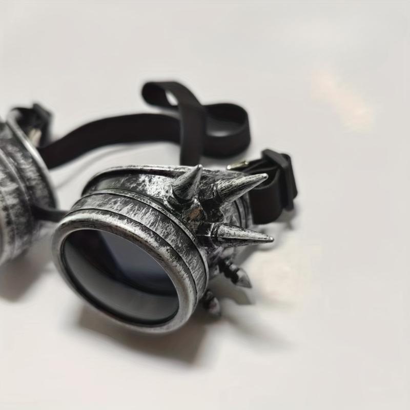 1pc Neue Schweißen Runde Goggle Steampunk Cyber ​​Goth Sonnenbrille Niet Spiked Brille Cosplay Antike Viktorianischen Brillen