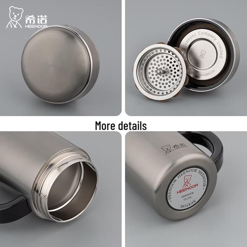 Heenoor 316L Stainless Steel Insulated Mug with Handle and Tea Infuser