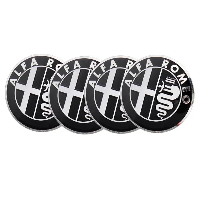 

Автомобильные наклейки для Alfa Romeo 60 мм/65 мм Наклейки на колпаки колес, диски, ступицы для Alfa Romeo Giulia Giulietta 159 156 MITO Stel 60mm