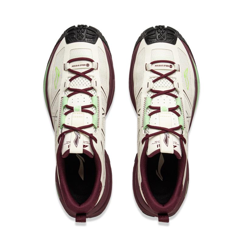 Li Ning CF Su Xing Chuan SE Langlebig Leicht Wasserdicht Rutschfest Low-Top Outdoor Wanderschuhe Unisex Wanderschuhe Weiß Grün Lila AHTV015-3