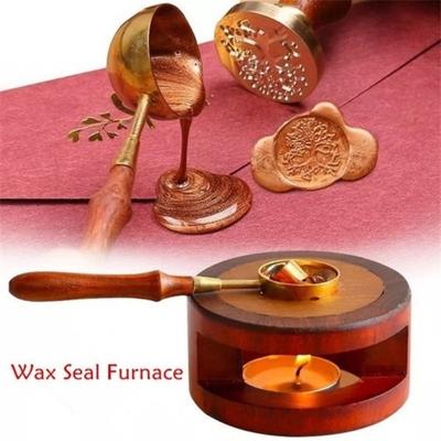 1set Fire Paint Small Melting Wax Particle Furnace Wooden Stove Fire Paint Seal Spoon Accessories