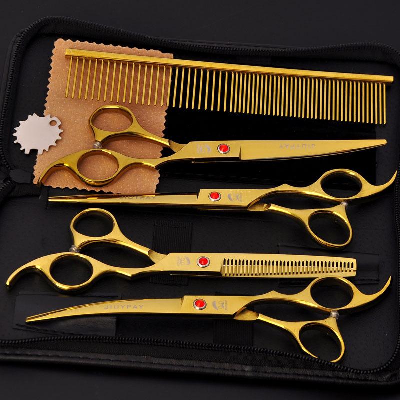 Pet Grooming Curved Scissors Set, Large 7.0 Inch, Colorful Beauty Scissors