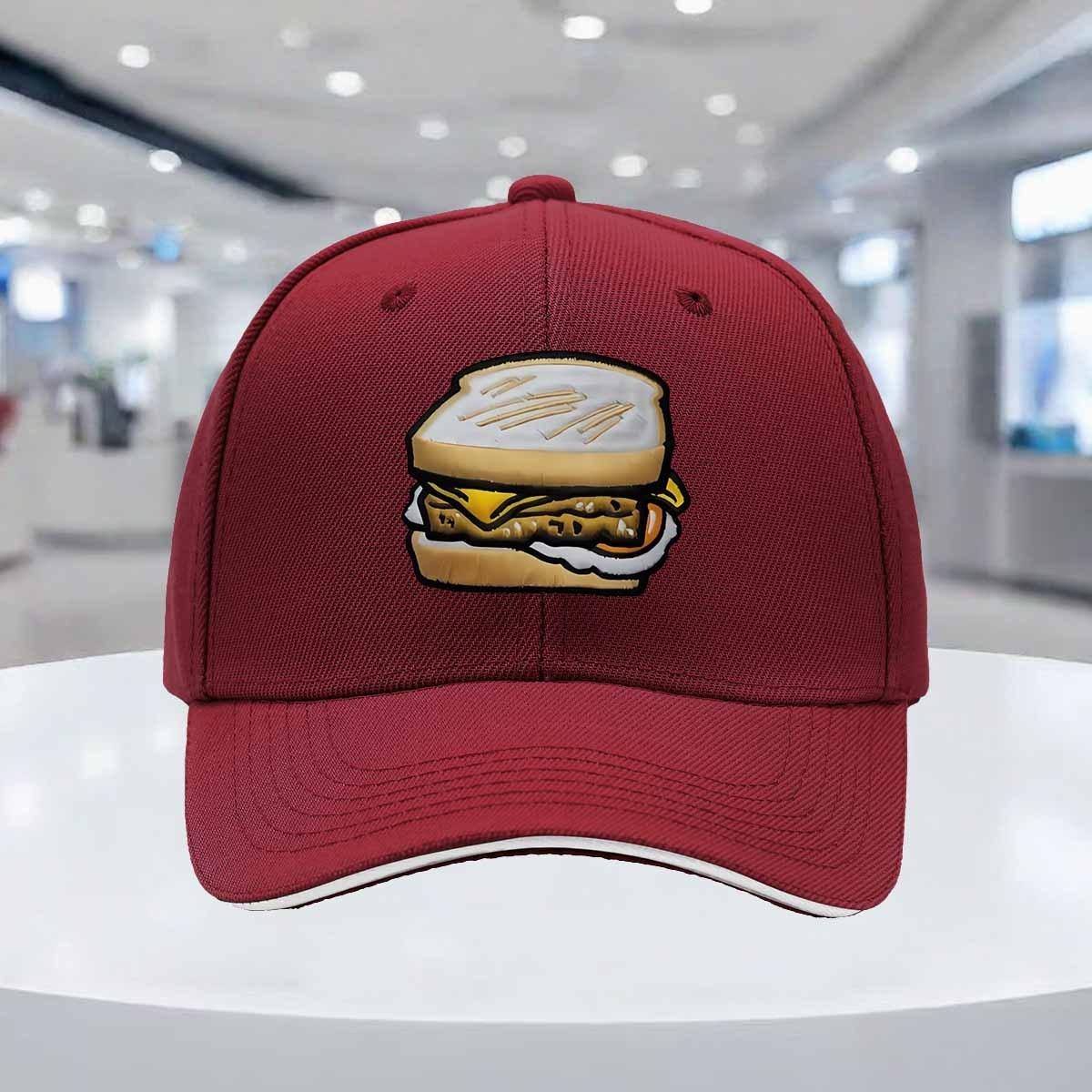 

Biscuit Sandwich Graphic Baseball Cap Polyester Adjustable Outdoor Unisex Adult Hat One Size