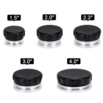 4,0 "/101mm 3,0"/76mm 2,5 "/63,5mm 2"/50,8mm 1 "25,4mm palanquilla de soldadura de aleación de aluminio en cuello de llenado y tapa tanque de agua y combustible de aceite negro