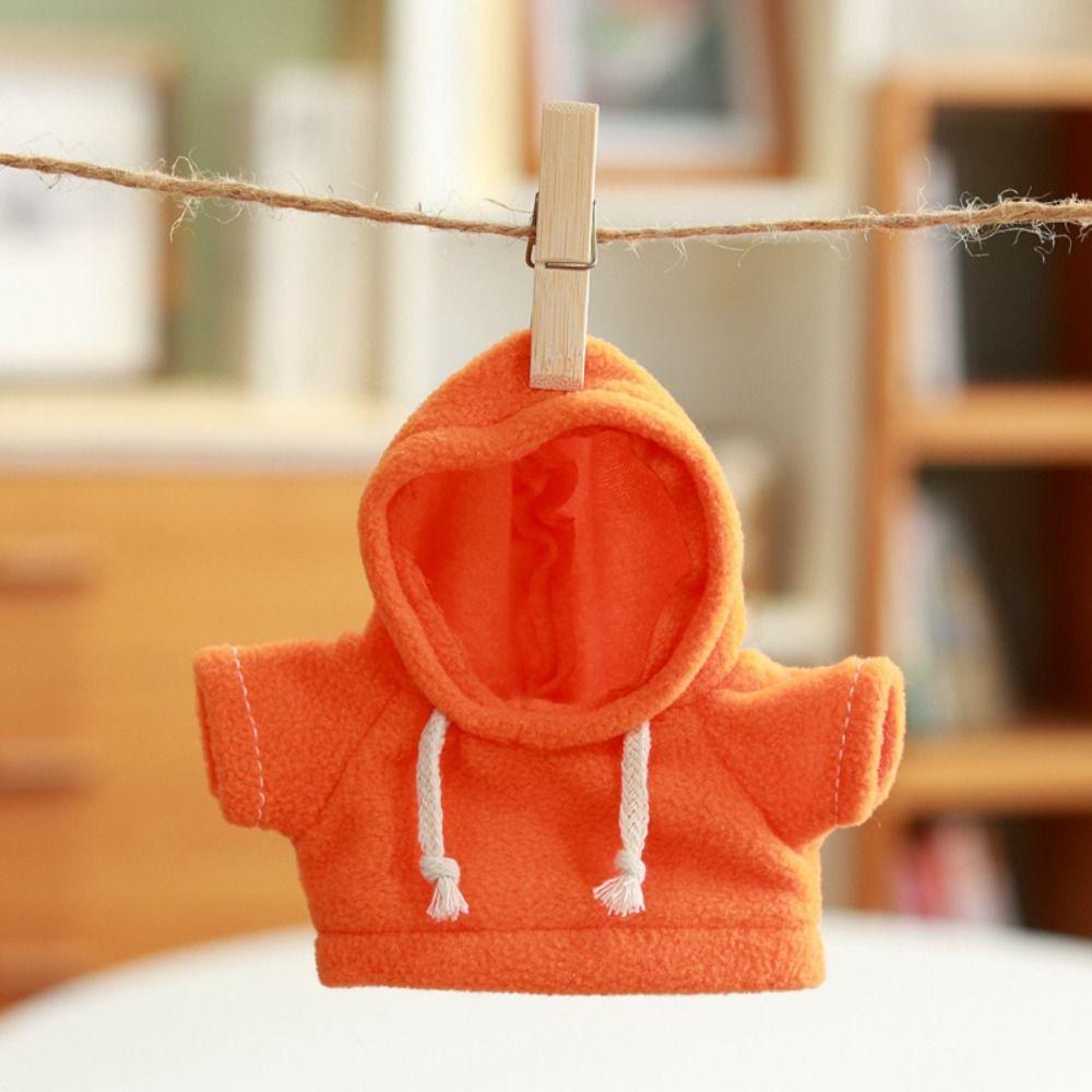 

Платье-кукла, маленькая толстовка для кукол, одежда, плюшевая игрушка, свитер с капюшоном, детская игрушка оранжевый