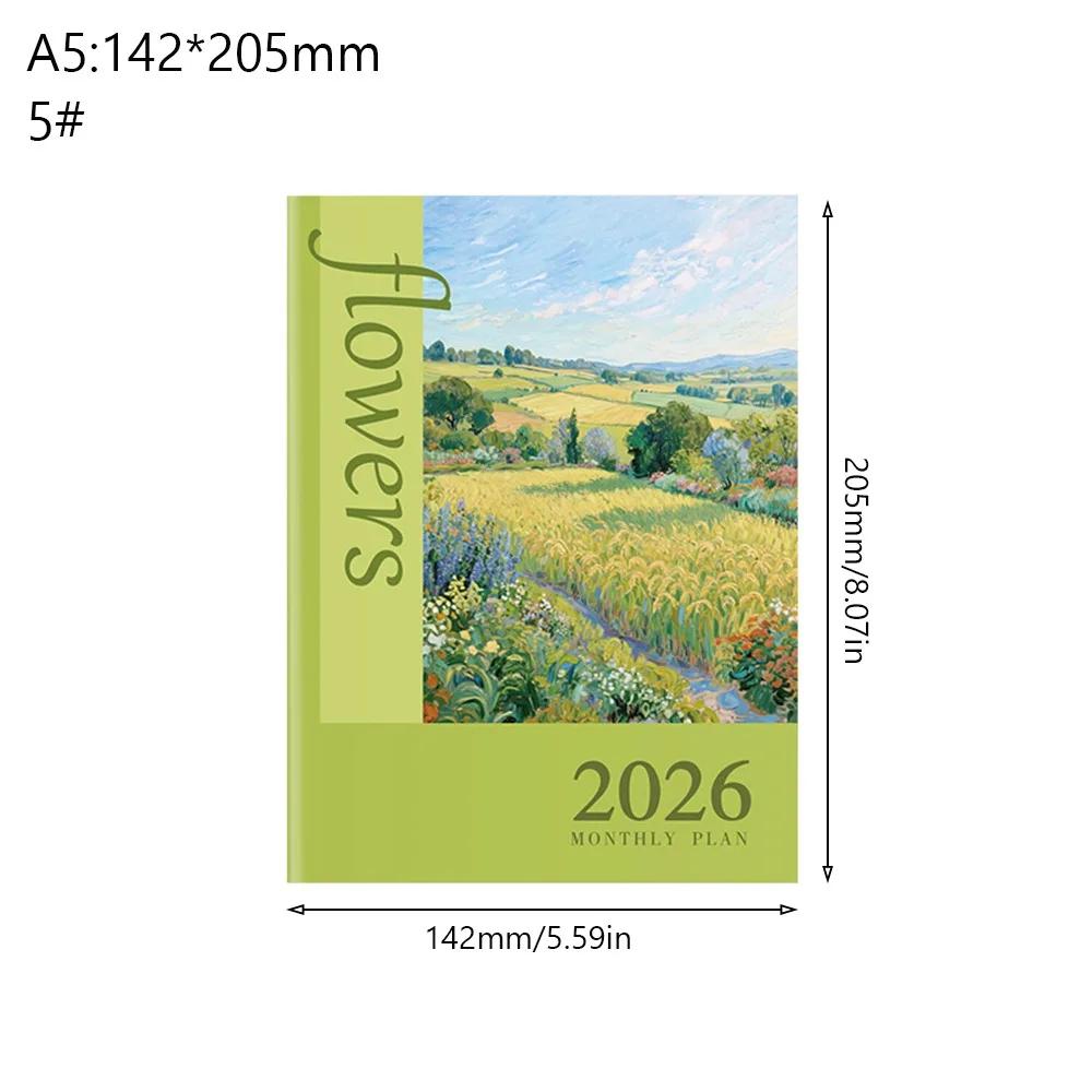 A4 A5 2026 Schedules Notebook 24 Sheets Learning Plan Planner Notebook Life Check-in Work Efficiency 2026 Calendar Planner