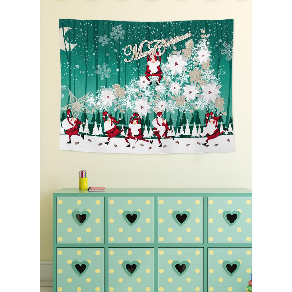 Świąteczny gobelin z nadrukiem, tkanina w tle choinki, tkanina wisząca Ins Wind, pokój noworoczny, tkanina dekoracyjna w akademiku, tkanina ścienna