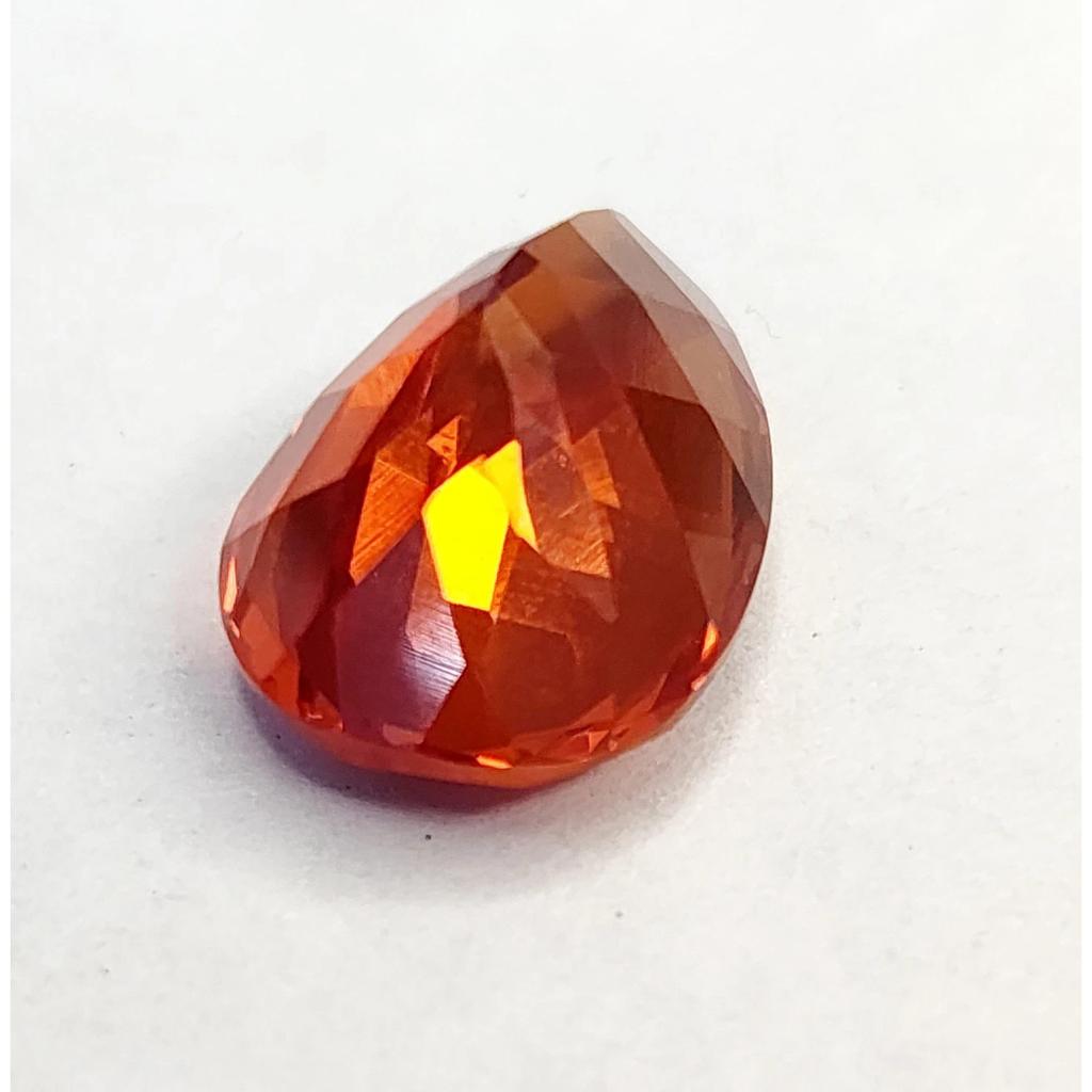 Pear Cut Natural Mexican Fire Opal 17-19 Ct Fabulous Certified Loose Gemstone