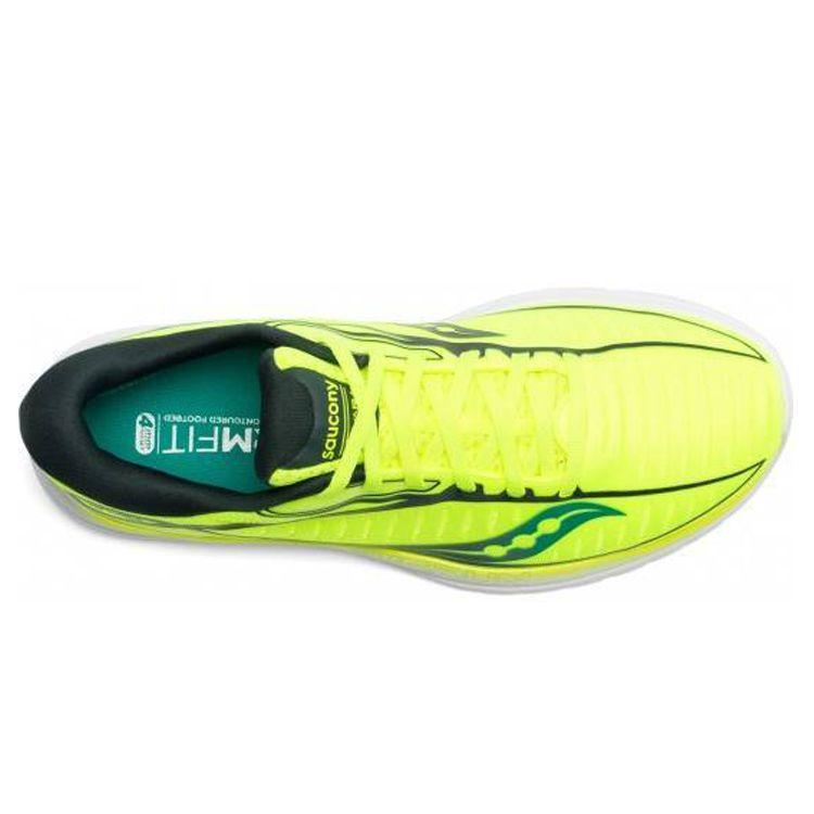 SAUCONY Kinvara 10 Minimalist Comfortable Non-Slip Low-Top Running Shoes Men Sneaker Lemon-Yellow Teal S20467-37