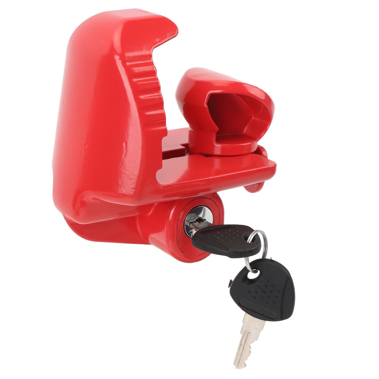 

Trailer Hitch Lock with Keys High Security Heavy Duty Universal Fit RV Coupler Lock for 1 7 8inch 2inch 2 5 16inch Red