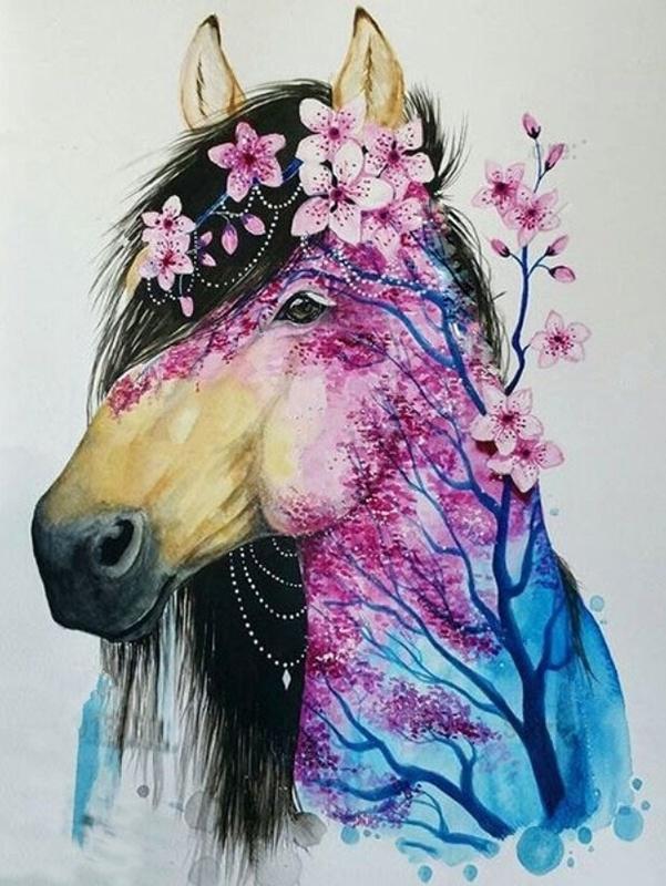 DIY Horse 5D Diamond Painting Full Round Drill Resin Animal Diamont Embroidery Cross Stitch Kits Home Decor Wall Art Gift