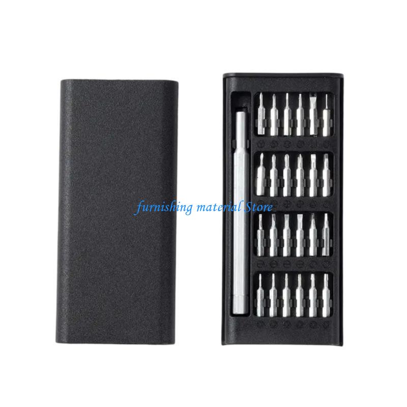 Y5GD Comprehensive 24 In 1 Small Screwdriver with Carrying Case Perfect for Electronics and Household Repairs