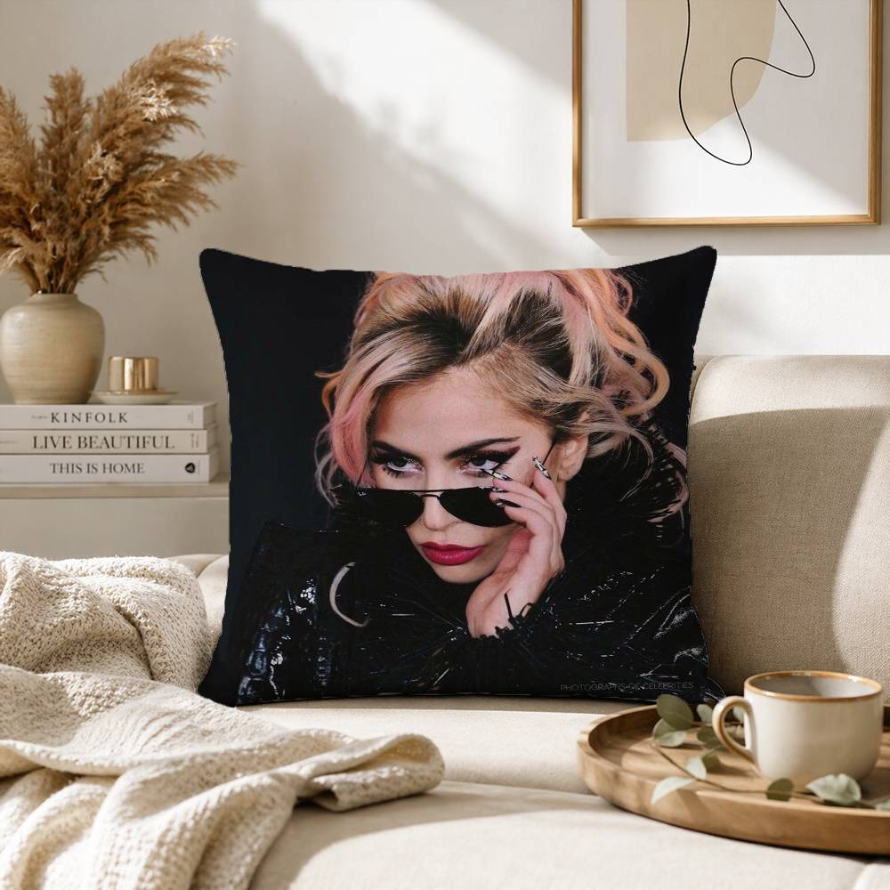 hot singer lady gaga Pillow Case for Sofa Living Room Home office Decor Protective Cover